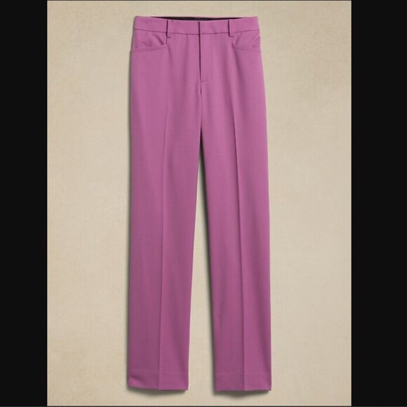 Banana Republic Siena Straight Italian Wool Pants - Marzotto Mill - Orchid - EUC - Picture 4 of 16